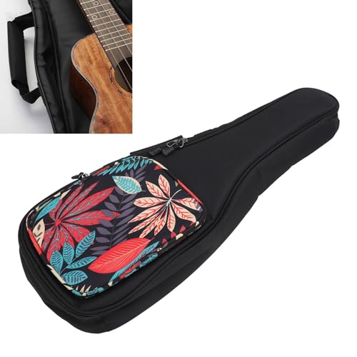 Bolsa de Transporte para Ukulele, Alça Confortável, Bolso Grande, 10mm de Espessura, Esponja de Nylo