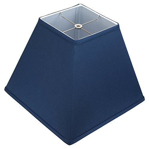 FenchelShades.com 6" Top Dimension x 16" Bottom Dimension 12" Slant Height Lampshade USA Made (Navy Blue)