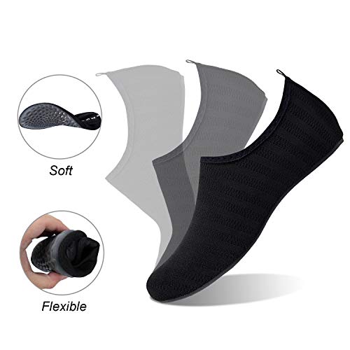 Image of WateLves Water Shoes for Womens Mens Barefoot Quick-Dry Aqua Socks for Beach Swim Surf Yoga Exercise New Translucent Color Soles