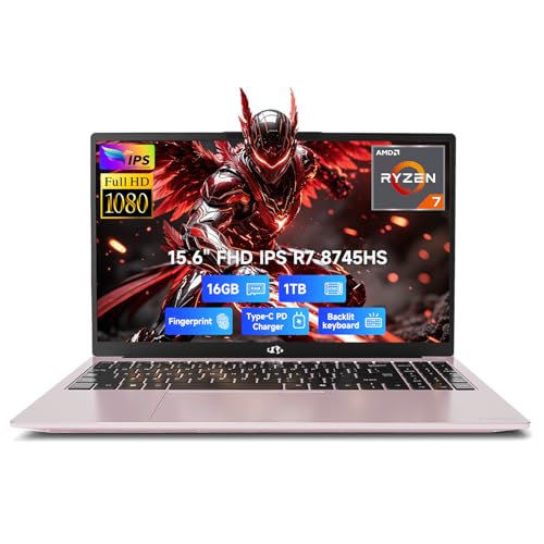 Image of NIMO 15.6 inch AI-Ready Light Gaming Laptop, AMD Ryzen 7 8745HS Radeon 780M Graphics, 16GB DDR5 512GB SSD, FHD, USB4, 100W USB-C PD for Creative Projects, College Creators & AI Work, 2-Yr Warranty