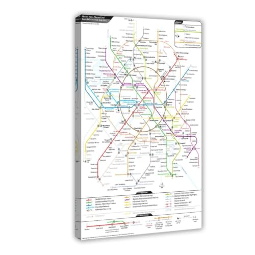 Plan du métro de Moscou en toile suspendue pour habiller un petit mur vide sans percer