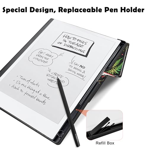Case for Remarkable 2 Paper Tablet 10.3" 2020 Released,Lightweight and Hard Back Shell Protective Book Folio Cover with Built-in Pen Holder,Comes with Remarkable 2 Pen Tips.