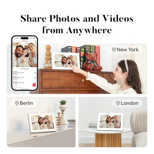 Image of Pexar Terra 10.1 Inch Digital Picture Frame, Anti-Glare Screen for Extraordinary Clarity, Easy Share Photos or Videos via The Frameo App, The Good Choice for Gifting, Powered by Lexar
