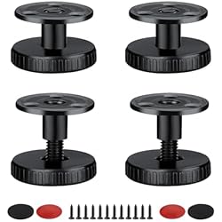 Patines Regulables Para Muebles GEBAUM 4 Piezas Patas Regulables para Muebles de 27-40 mm, 2 Tipos de Instalación, Pueden Taladrar o Autoadhesivo, con Pies Niveladores Resistentes a Rayones, para Mesas, Gabinetes, Equipos Mecánicos