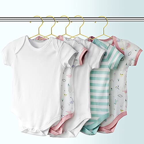36 Pieces Wire Hangers Children's Hangers Strong Metal Children Clothes Hangers For Closet Space Saving Hanger For Hanging Coats Pants Clothes (12 X 6.5 Inch, Gold) #TOP5