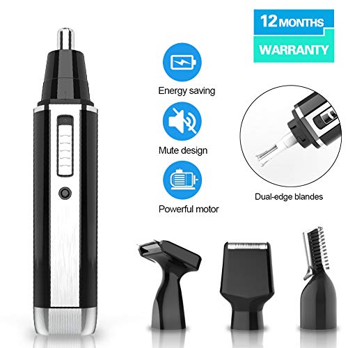 Ear and Nose Hair Trimmer Clipper for Men Women, 4 in 1 USB
