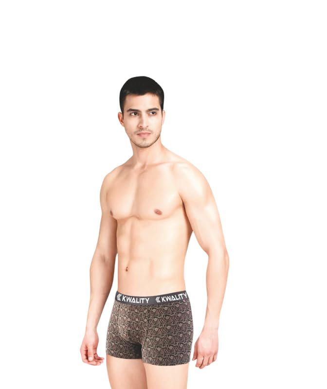 Astor Mens Printed Cotton Trunks O.E. | Assorted Colour Underwear | Breathable Cotton Fabric | Mens Innerwear with Soft Elastic Waistband-image-47
