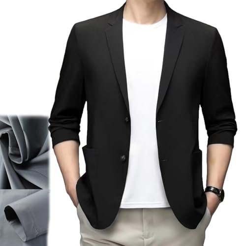 Kyayu Jacket, 2025 New Men's Light Summer Suit Jacket, Mens Casual Blazers Stretch Slim Fit Soft Wrinkle Free