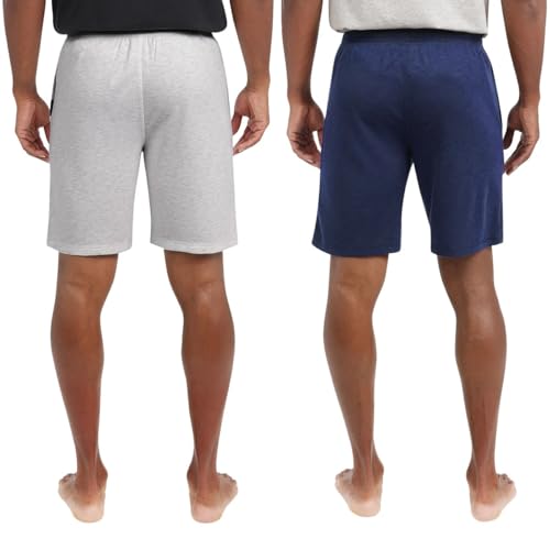 Eddie Bauer Men’s Comfort Fit Elastic Waistband with Outer Drawstring Lounge Short, 2 Pack (White,Small)3