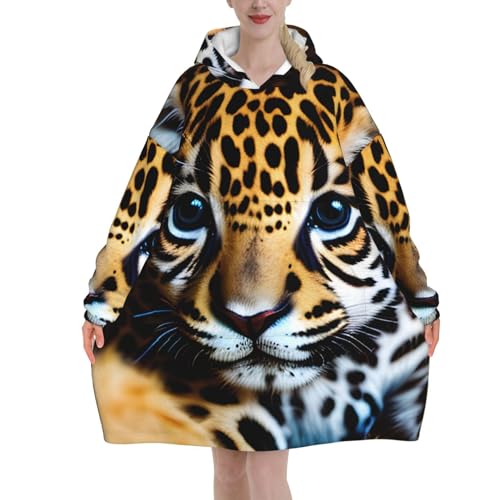 Couverture à capuche Jaguar pour adulte le sweat plaid idéal des soirées canapé