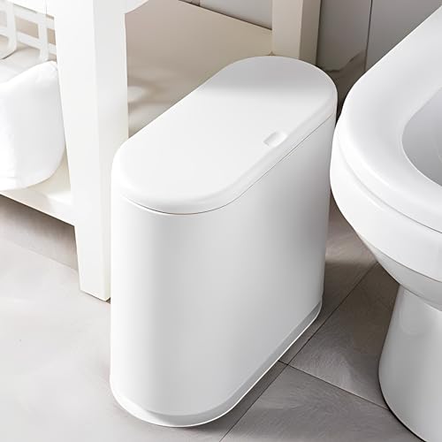 Sooyee 1193 10 Liter Rectangular Plastic Trash Can Wastebasket With Press Type Lid,2.4 Gallon Garbage Container Bin For Bathroom,Powder Room,Bedroom,Kitchen,Craft Room,Office thumb #6