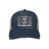 MINIVINE Personalized US Navy Military Ollie Cap - Veteran Cap - Gifts for Navy Soldier, Birthday, Retirement - Men's Gift