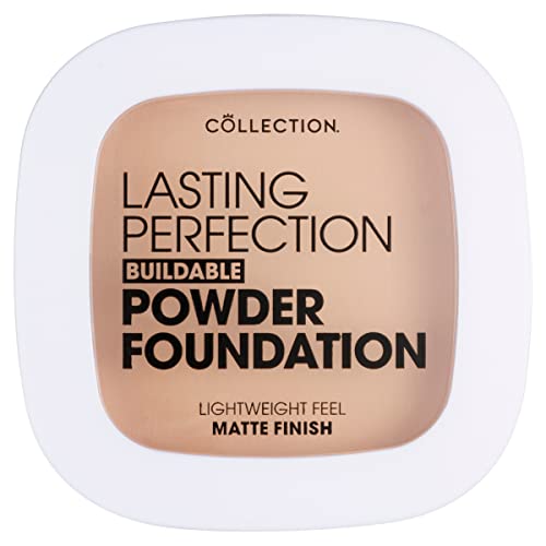 Collection Cosmetics, Lasting Perfection Buildable Powder Foundation, Medium Coverage, Lightweight Feel, Matte Finish, Fair, 7.5g
