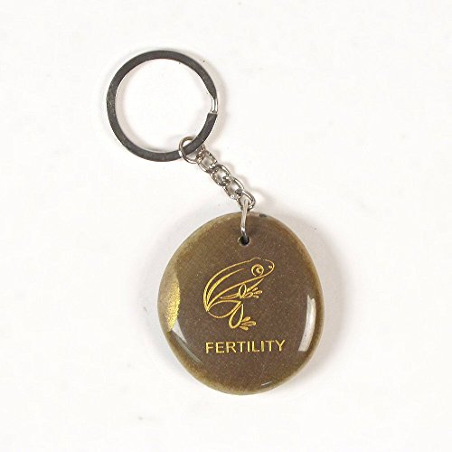 Eve's Inspirational Stone Keychain with Frog - Fertility Design Dream