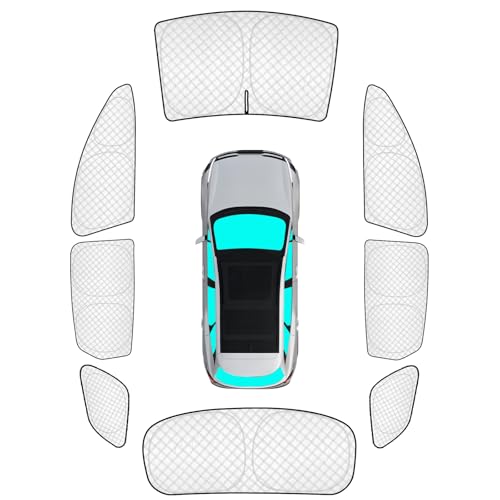 Image of KMF 8pcs Thicken Sun Shades for KIA Sportage 2023-2025 2026 Accessories, Custom Fit Full Car Window Covers for Windshield Side Rear, UV Block and Blackout Privacy for Camping Outdoor