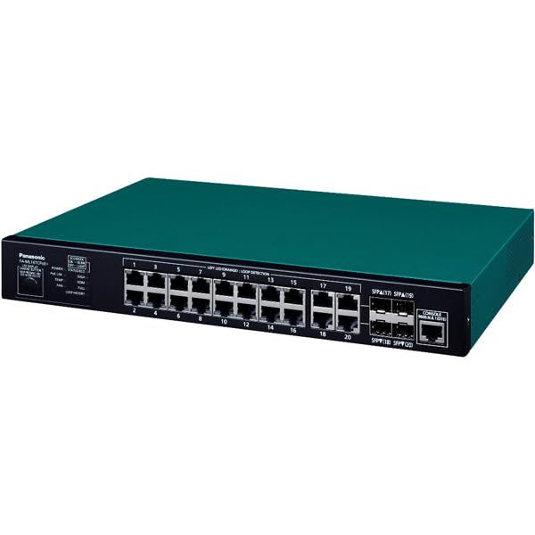 パナソニックFA-ML16TCPoE/PN231692新品 Amazon | PANASONIC PN231692 20ポート PoE給電スイッチングハブ FA