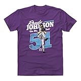 500 LEVEL Randy Johnson Shirt - Randy Johnson Retro WHT (Purple, XX-Large)