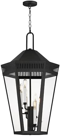 Maxim Lighting 30598CLBK Oxford - 6 Light Outdoor Pendant-34 Inches Tall and 17 Inches Wide
