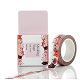  Bureze 1,5 cm breit Amazing Library Bücher Washi Tape DIY Scrapbooking Aufkleber Klebeband Klebeband für Schule Büro