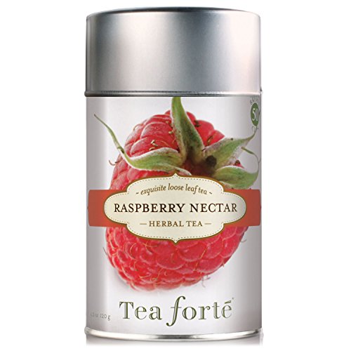 Tea Forte RASPBERRY NECTAR Loose Leaf Herbal Tea 3.88 Ounce Tea Tin