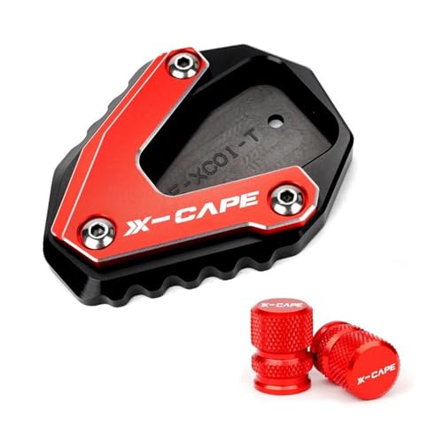 Support latéral pour moto Moto Morini X-Cape 650 650X avec bouchons de valve rouge