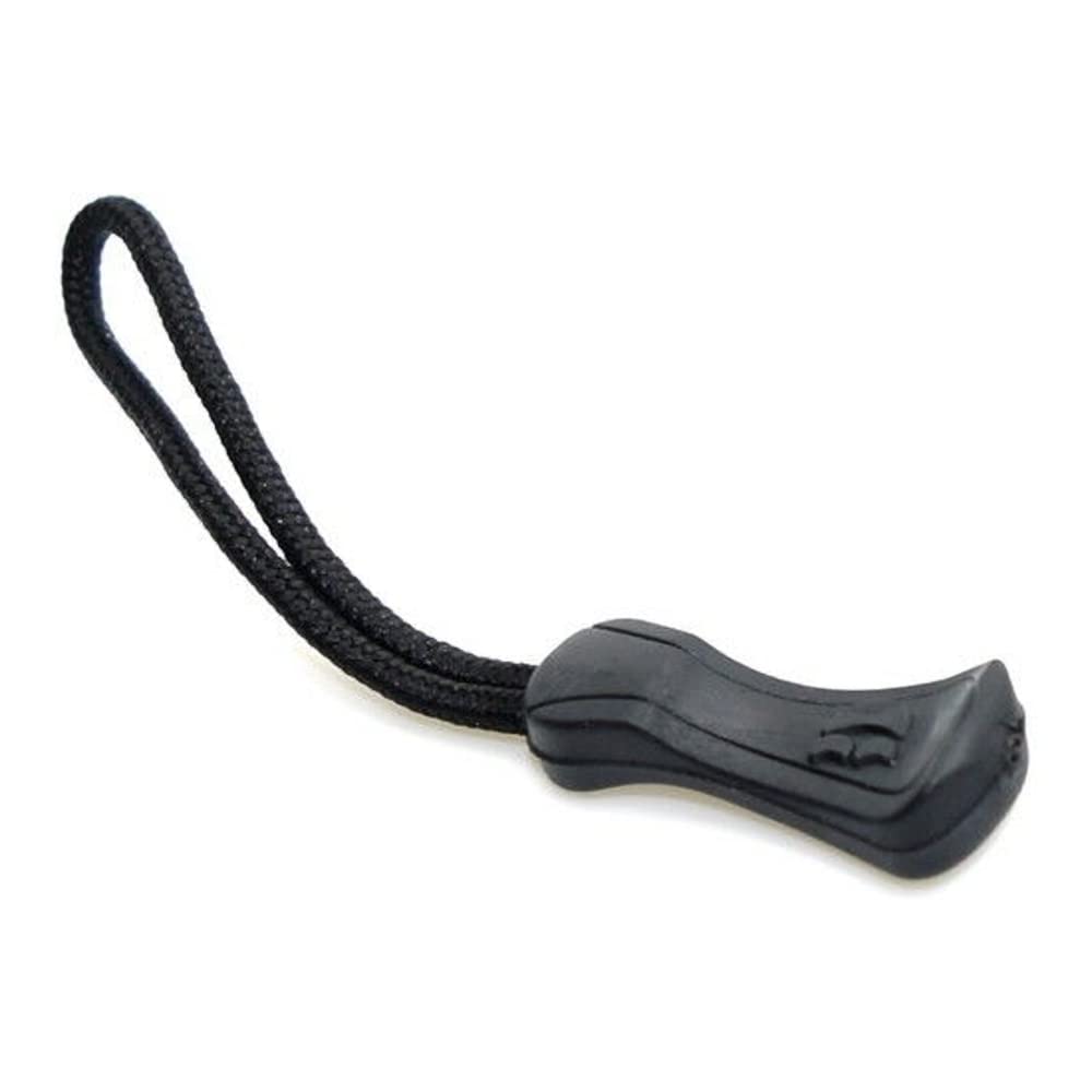 Zipper Pulls Zip Extension Zipper Tag for Clothes Backpacks Traveling Case Handbag Purse Zipper Replacement Tag Tents (Black A2052, 1 Piece)