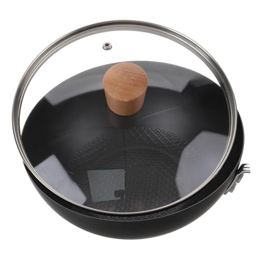 Wok pequeño japonés con tapa para estufa de inducción y gas miniatura 5