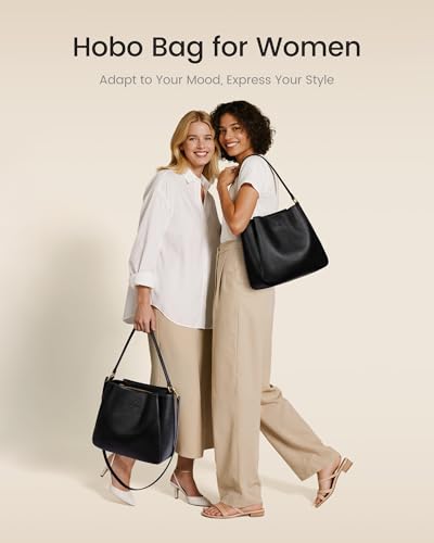 Image of LOVEVOOK Hobo Bag for Women with Three Large Compartments Waterproof Shoulder Handbags Purse for Work Shopping Travel