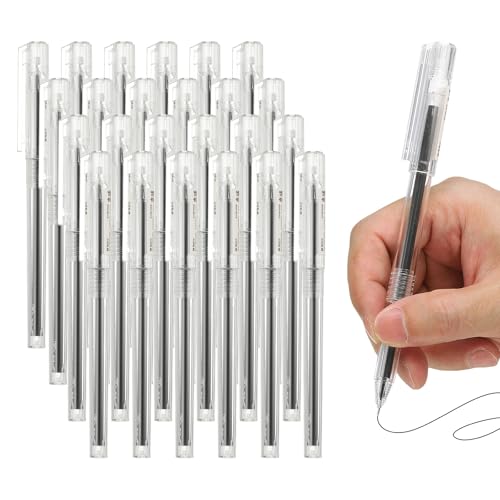 PATIKIL Bolígrafos de gel 0.5 mm pack x24 tinta negra