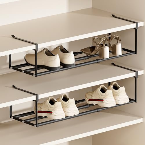 UFORU Expandable Hanging Shoe Rack Organizer for Closet, Adjustable Shoe