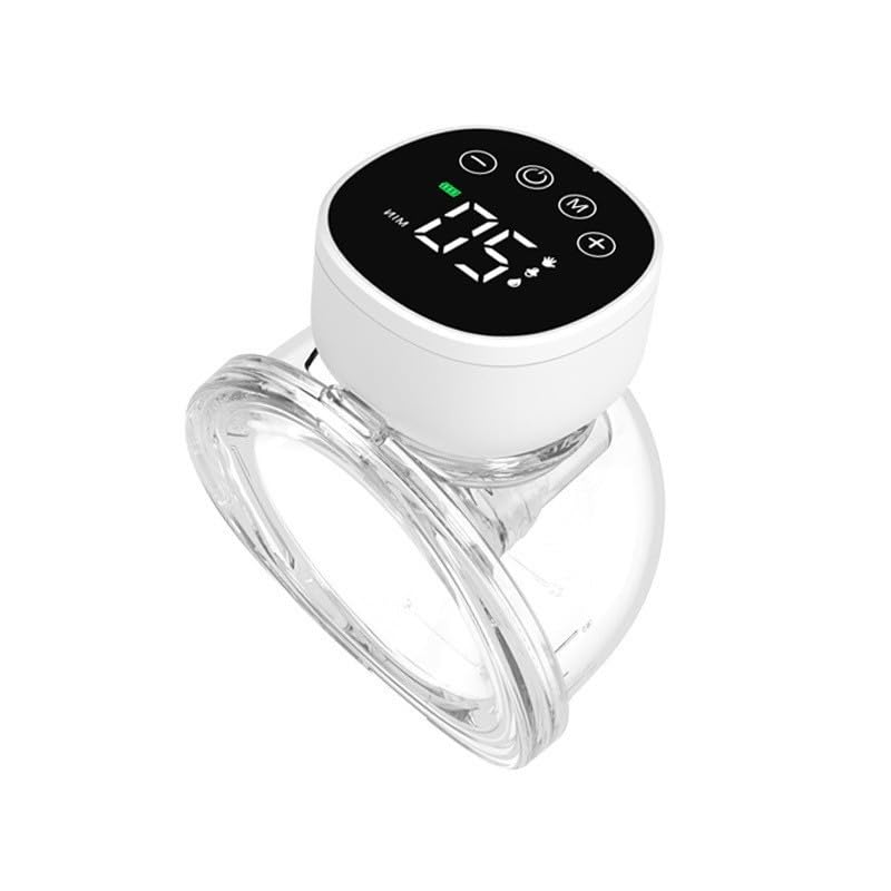 Image of MISK Wearable Electric Breast Pump For Feeding Mothers, 3 Modes & 9 Levels, Digital Screen with Pause Function, 1200 mAh Battery, 210 ML Milk cup, Compact Portable & Skin friendly BPA Free