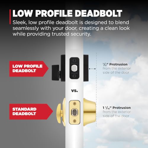 Kwikset San Clemente Front Door Lock Handle and Deadbolt Set, Entry Door Handleset Exterior with Interior Reversible Lever, Matte Black, Pick Resistant SmartKey Rekey Deadbolt Security - image 7