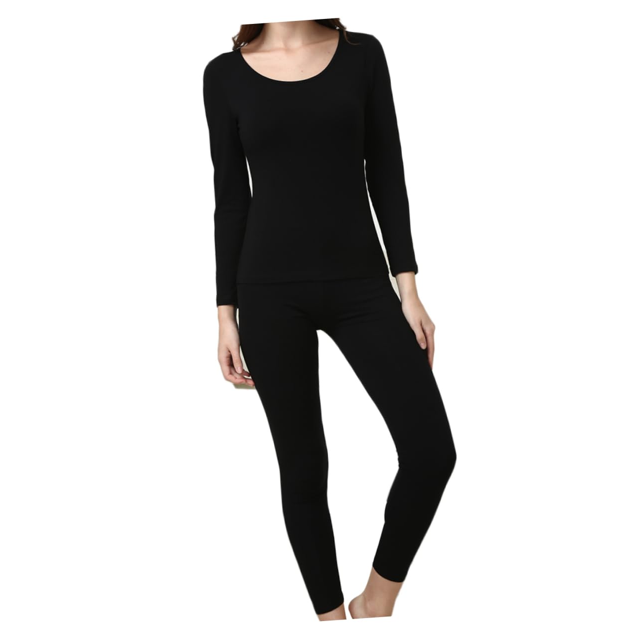 LIFKOME Femmes sous-vêtements Thermiques sous-vêtement Thermique en Coton sous-vêtements Thermiques pour Femmes Rose