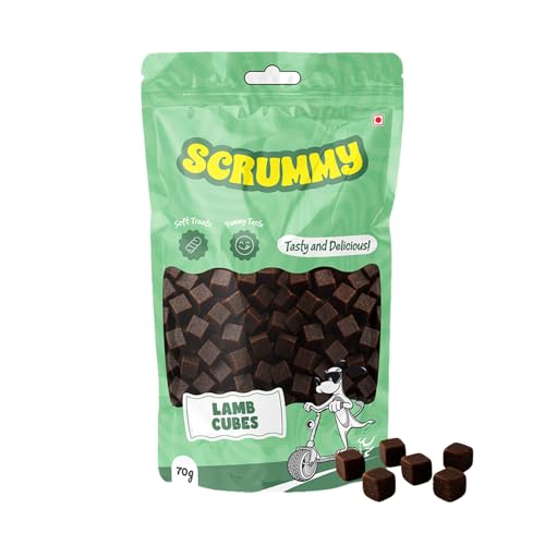 Image of Scrummy Lamb Cubes Dog Treats, 70g Soft & Tasty Training Snacks | High Protein, Easy to Digest, Healthy Rewards for Puppies & Adult Dogs