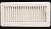 HVAC Premium 4'' X 10'' Floor Register with Louvered Design - Heavy Duty Rigid Floor Air Supply with Damper & Lever - White