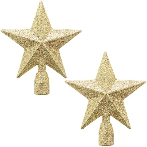 WLLHYF Glitter Mini Star Tree Topper Cover