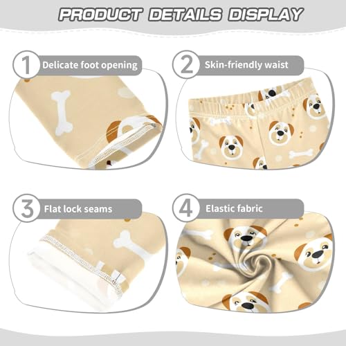 Girls' Leggings Cute Dog Bone Yellow Kids Yoga Tights Pants 1 Pack 23023253