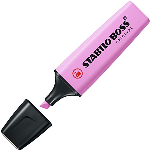 Image of STABILO BOSS Highlighter Pen | 1 Piece | Pastel Frozen Fuchsia