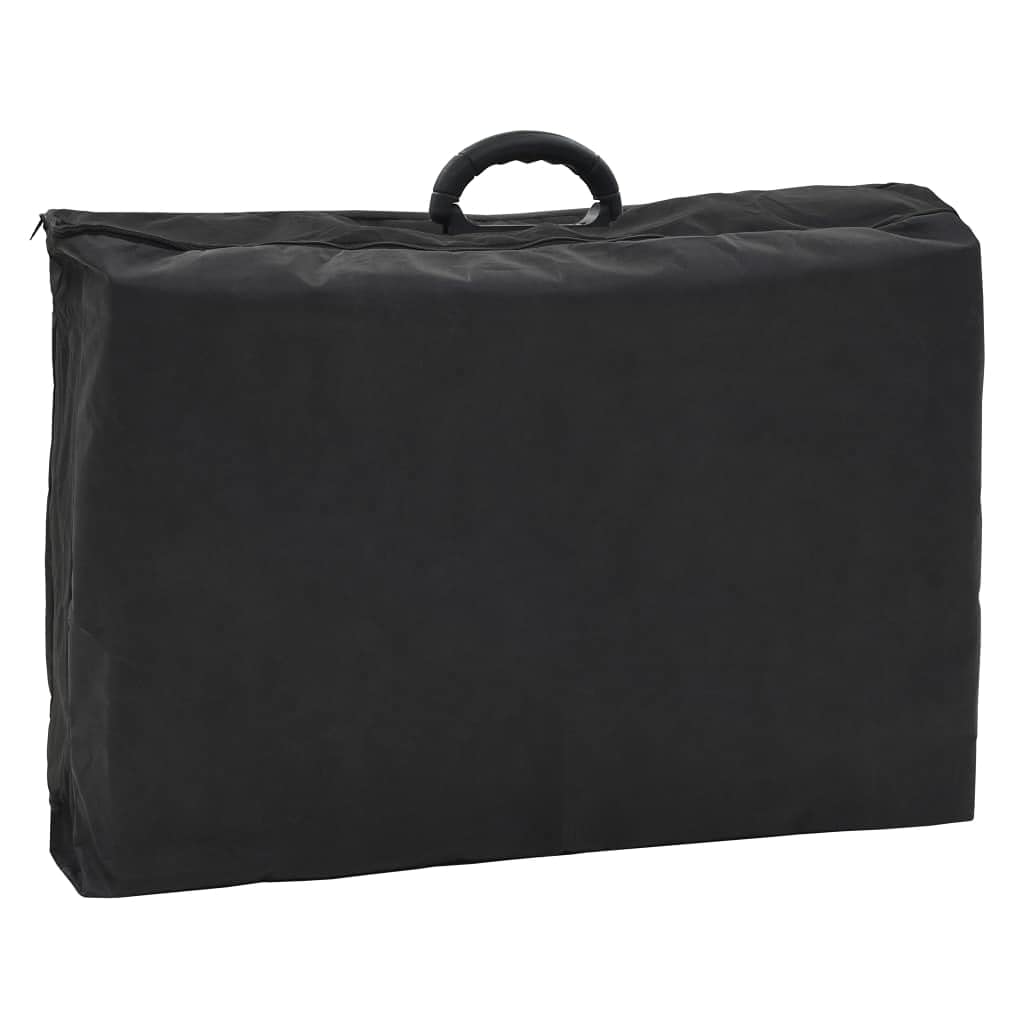 Lettino da Massaggio Portatile in Similpelle 185x78x76 cm Nero,Salute e Bellezza,Cura della Persona,Massaggi e Relax,Poltrone da Massaggio(SPU:110161)