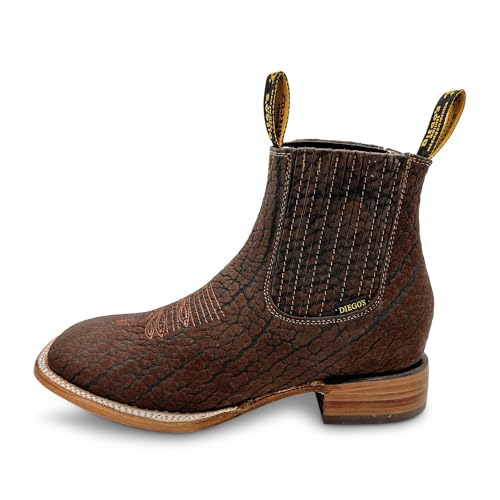 Mens Square Toe Ankle Western Cowboy Boot Dress Ankle Chelsea Boots2