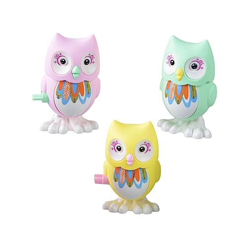 Yardwe 3 Piezas Juguetes de Búho Cuerda para Juguetes Educativos de Búho Cuerda Divertidos para Jugar Casa o Jardín Brincos Incluidos