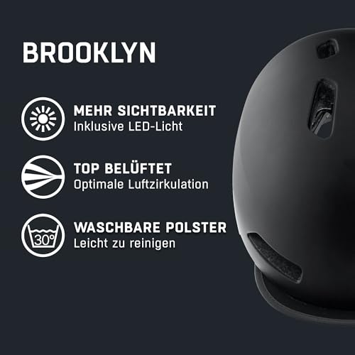 ALPINA Brooklyn Helm 2023 Black Matt con ajuste cómodo y acabado mate 5