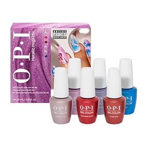 OPI GelColor, Add On Kit #1, 6 Piece Multi-Color Gel Nail Polish Set, Fall ’24, Metallic Mega Mix Collection, (6 x 0.5 fl oz)
