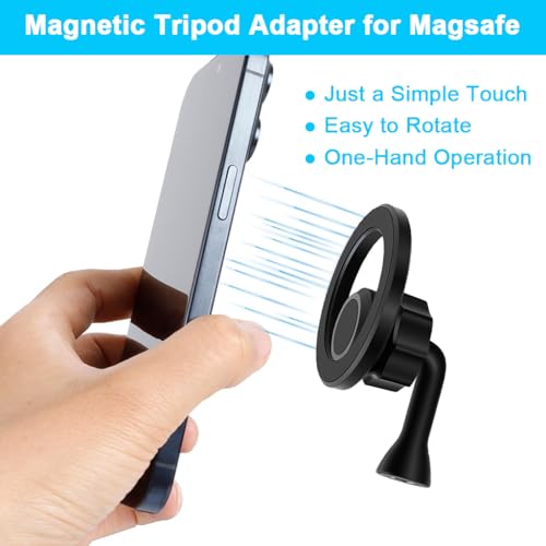 Image of ZORBES Magnetic Phone Holder, Universal 1 /4'' Thread, 360 Rotatable, Compatible with Tripods, Stands, and Camera Accessories
