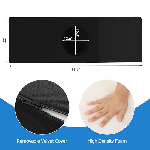 Image of HOMBYS BBL Bed After Surgery for Sleeping with Hole,High Density Foam BBL Mattress with Hole,Brazilian Butt Lift Recovery Pillow After Surgery with Removable Cover (67x22x6.3in)