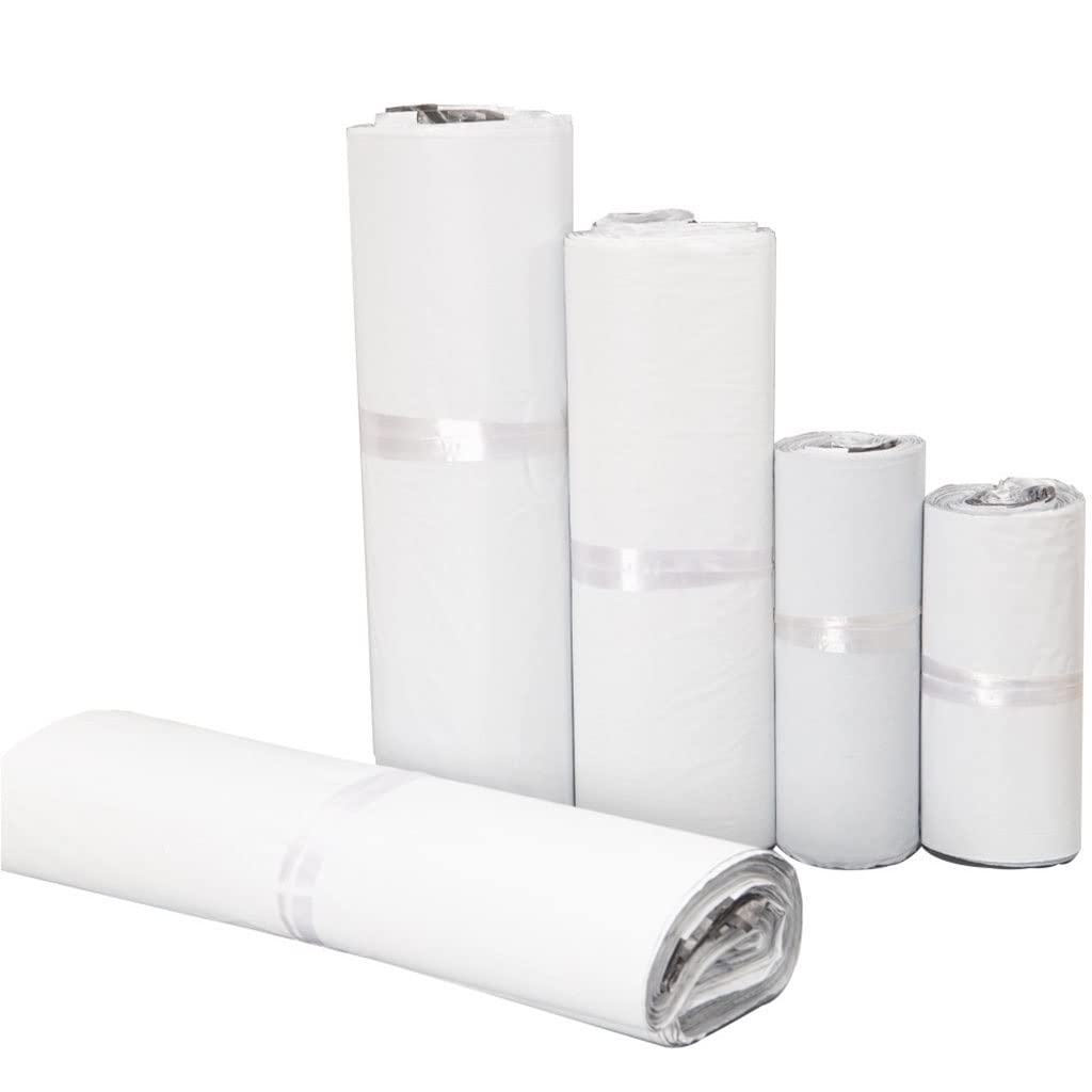 Torby wysyłkowe 100 szt., torby do przechowywania, białe torby kurierskie, torby pocztowe, samoprzylepne, plastikowe, kopertowe, opakowania(17X30)