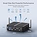 VENOEN Fanless Mini PC Industrial PC N100, Dual LAN mini Pc Win11 Pro, 8G RAM 128GB NVME SSD Mini Desktop Computer, 2xHD 2.0, 1xDP 1.2, 2xRS232 COM, WiFi, BT 4.2, VESA, Auto Power On, Linux Micro pc