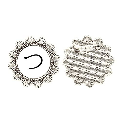 Broche de plata Hiragana TSU medium para lucir en americanas chaquetas y fulares casuales