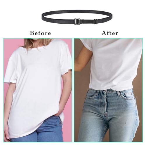 2pcs Womens Elastic Belt Tucky Belt to Crop Tops Invisible Belt for Women Adjustable Shirt Tuck Band Women Crop Tuck Band to Change The Style of Your Tops3