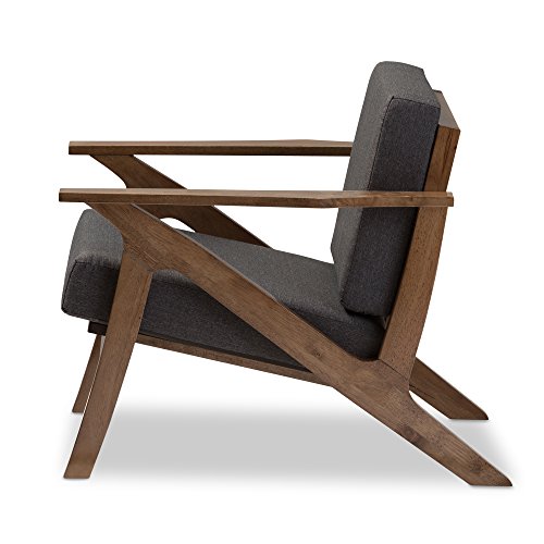 Sillón lounge moderno madera gris marrón miniatura 3